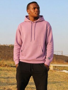 Under Armour Men’s Pink Hoodie M Super Soft Sustainable Cotton Blend Sweatshirt